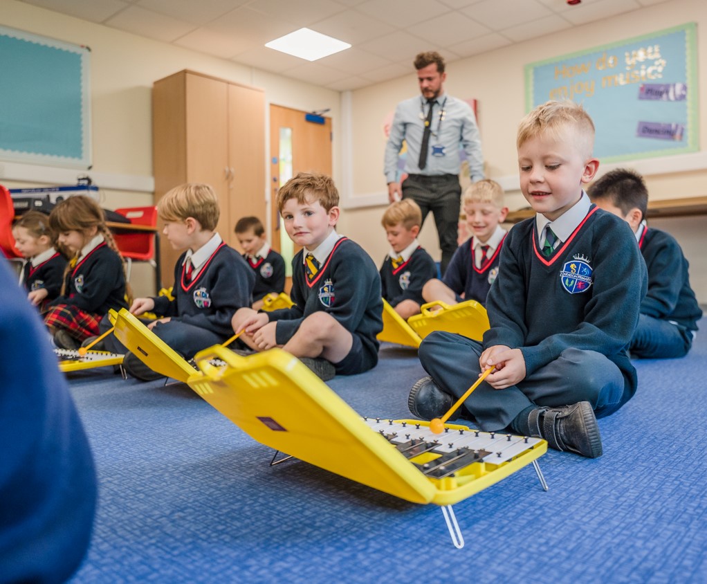 Primary Students in a Music Lesson