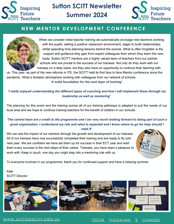 Sutton SCITT Newsletter Summer 2024