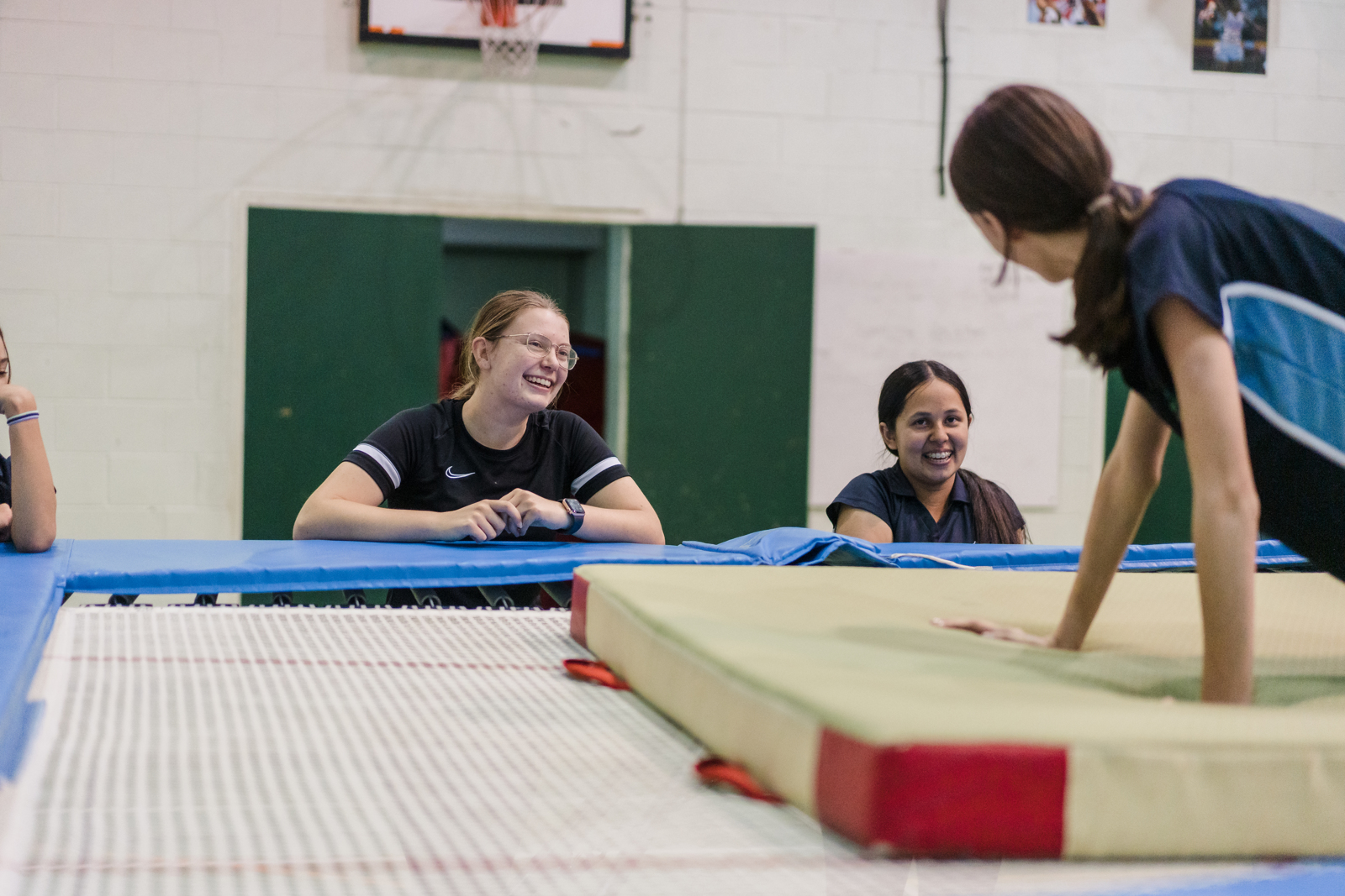 Student on a Trampoline