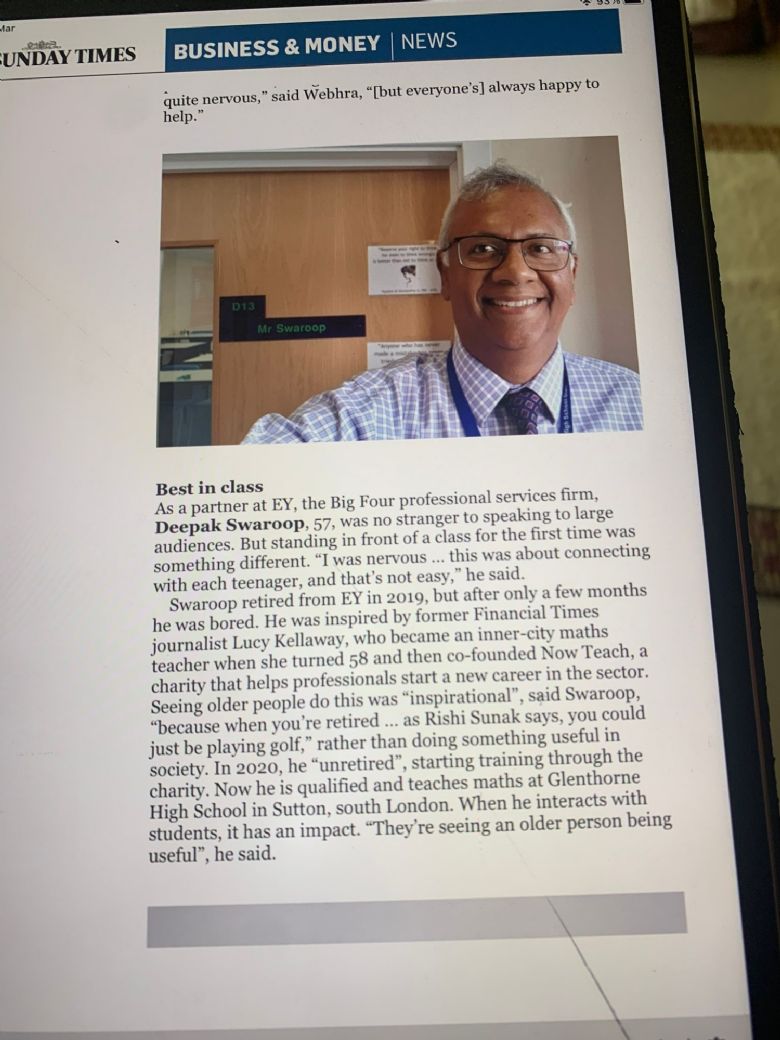 Deepak Swaroop - Former Sutton SCITT Teacher Trainee